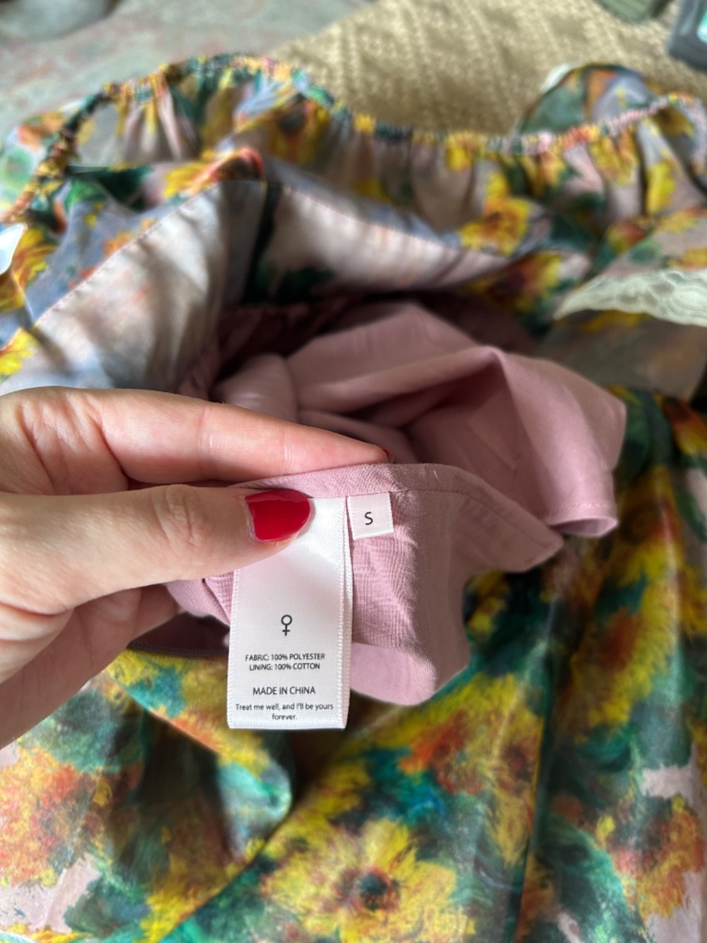Selkie Sunflower Off-Shoulder Midi Dress in Yellow and Green - Picture 3 of 5